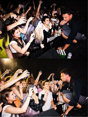 Front row crowd, London